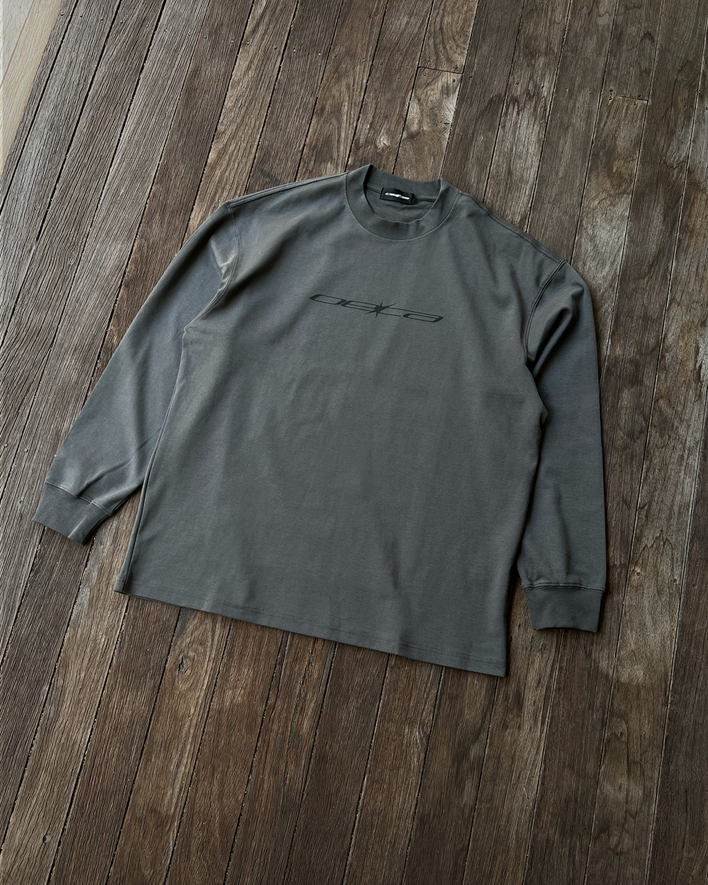 Thin Logo - Dark Grey Long-Sleeve Tee