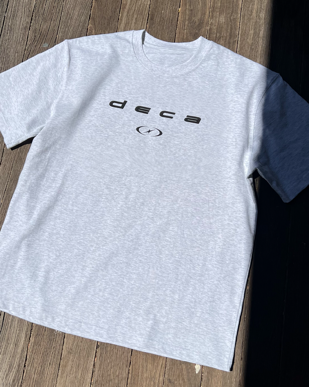 Sport Logo - Grey Heavyweight Drop Shoulder Cotton Tee