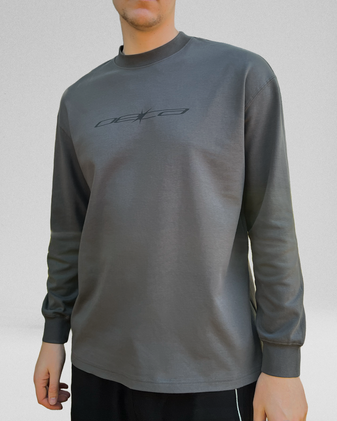 Thin Logo - Dark Grey Long-Sleeve Tee