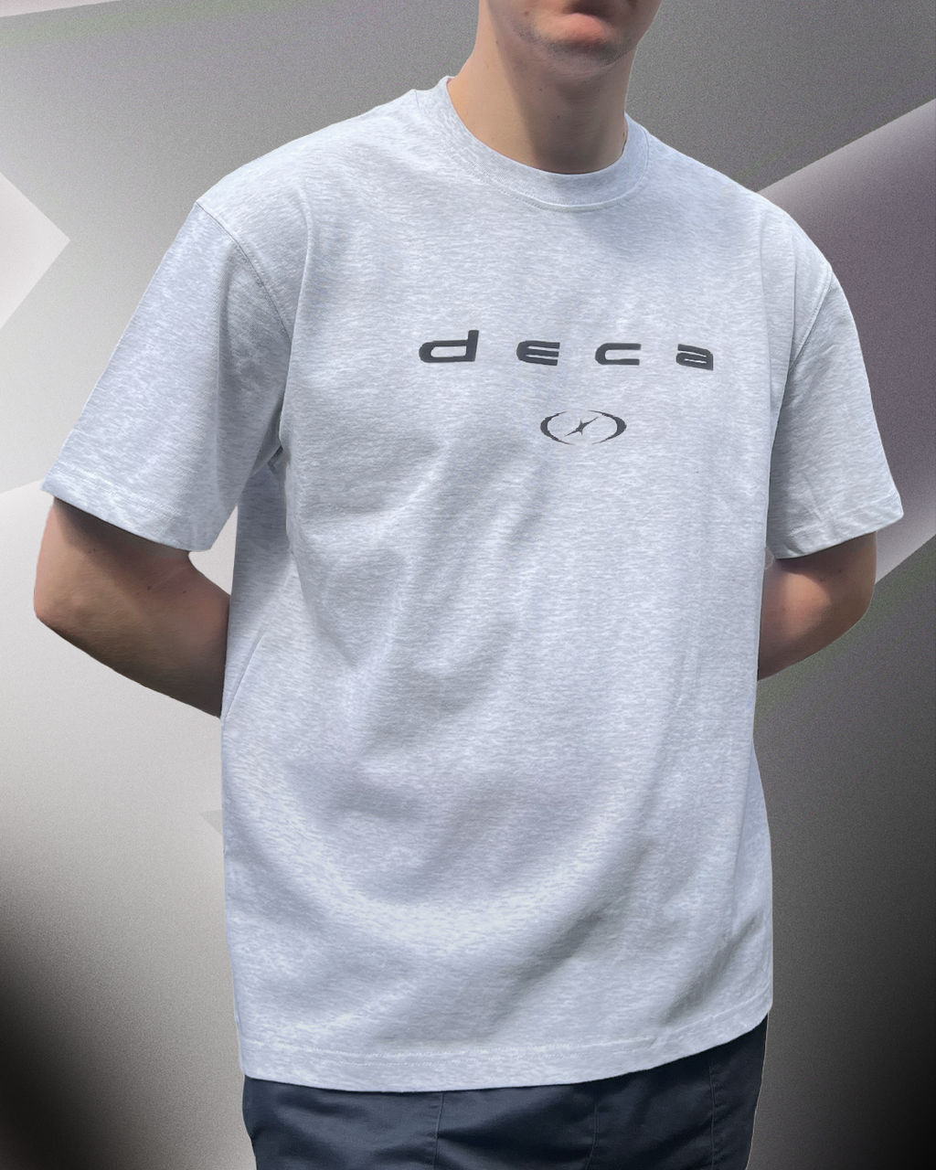 Sport Logo - Grey Heavyweight Drop Shoulder Cotton Tee