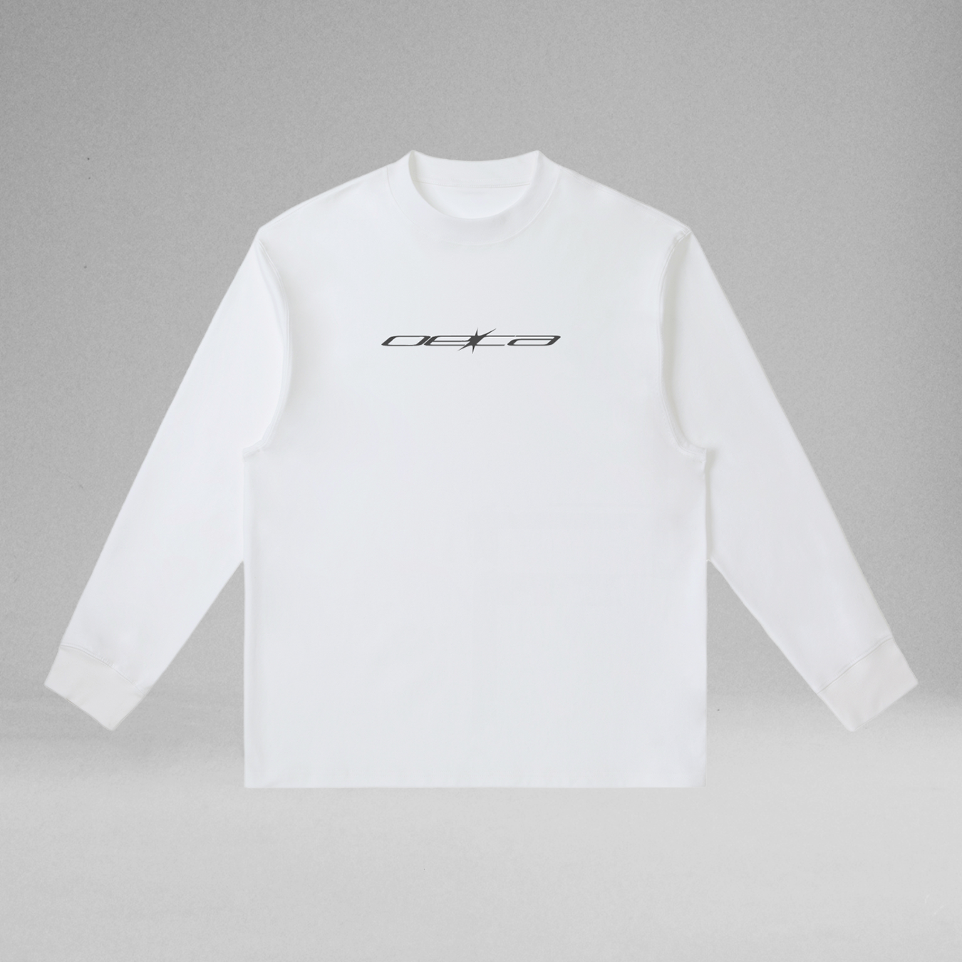 Thin Logo - White Long-Sleeve Tee